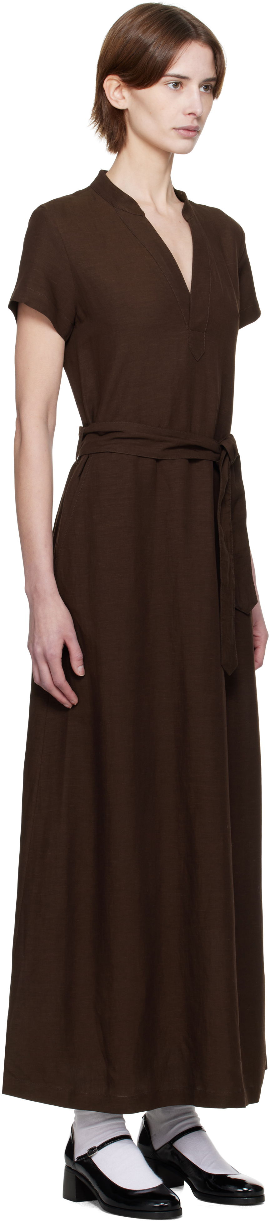 Kjole A.P.C. A.P.C. Annelie Midi Dress Brun | VIALV-F35040, 1