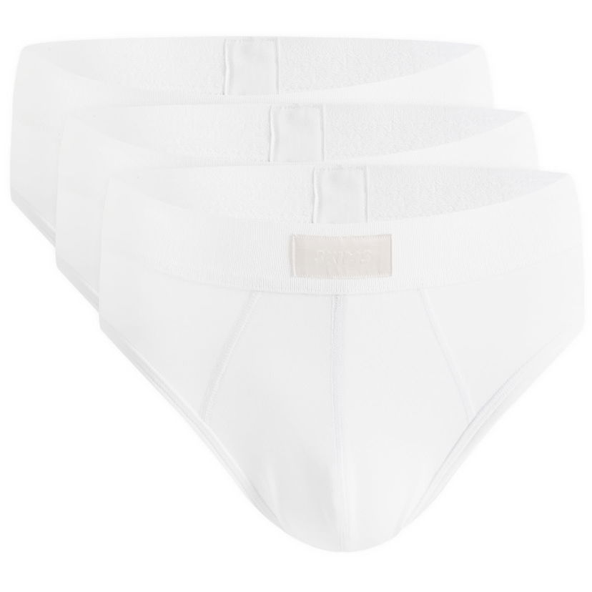 Trusser SKIMS 3-Pack Cotton Briefs Hvid | BO-BRF-5633M-CH