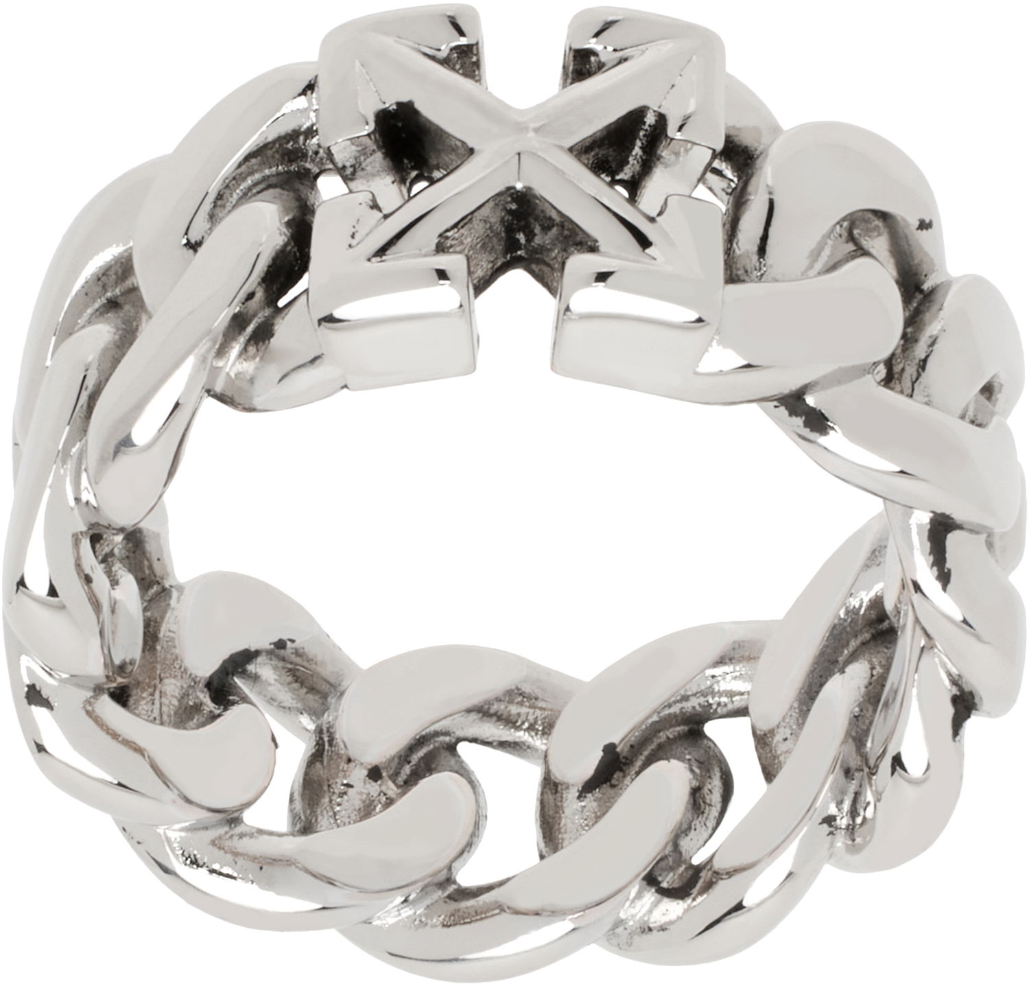 Ring Off-White Chain Ring with Arrow Accent Metalisk | OMOC07DC99MET0017200, 0