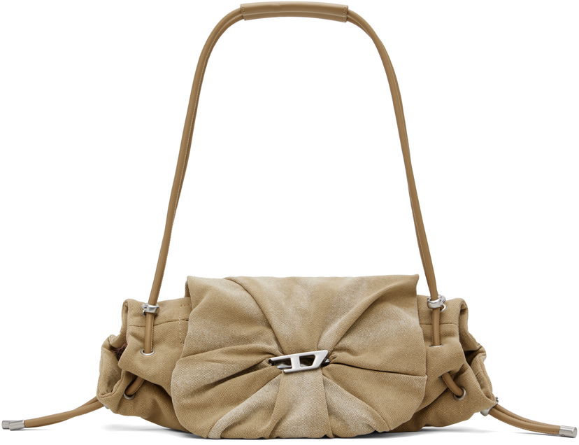 Håndtaske Diesel Diesel Scrunch-D Shoulder Bag Beige | X10331 PR555