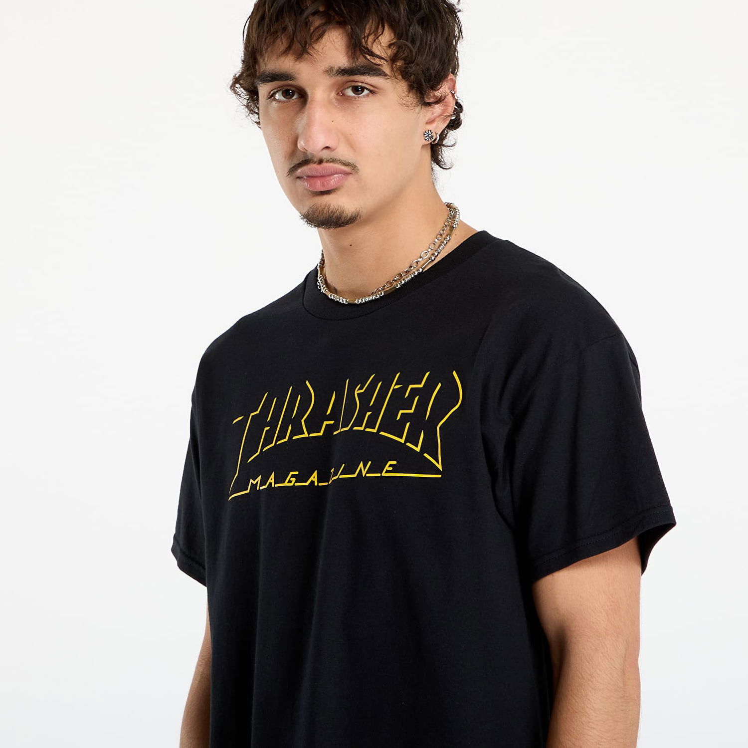 T-shirt Thrasher T-Shirt Shadow Mag Logo Sort | 145764, 1