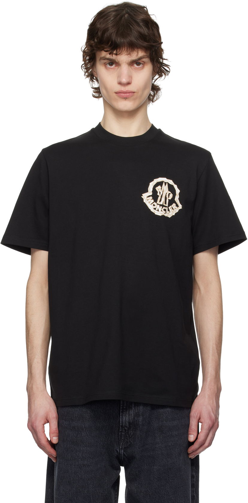 T-shirt Moncler Moncler Archivo Creativo T-Shirt Sort | K10918C0005289AJS