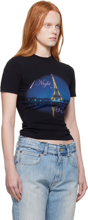 T-shirt VETEMENTS Vetements Fitted 'Night In Paris' T-Shirt Sort | WH76TR430B, 1