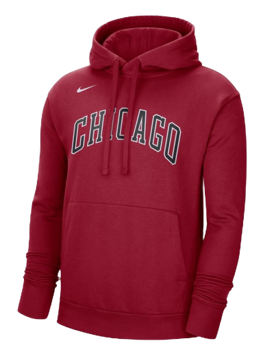 Sweatshirt Nike NBA Chicago Bulls City Edition Fleece Pullover Hoodie Bourgogne | DN8655-698