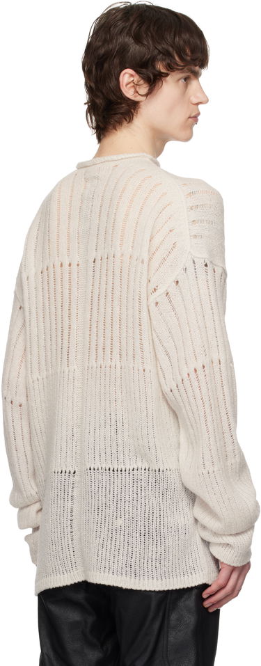 Sweater Rick Owens Rick Owens Hollywood Oversized Knit Sweater Beige | RU01E5681 KGRID, 2