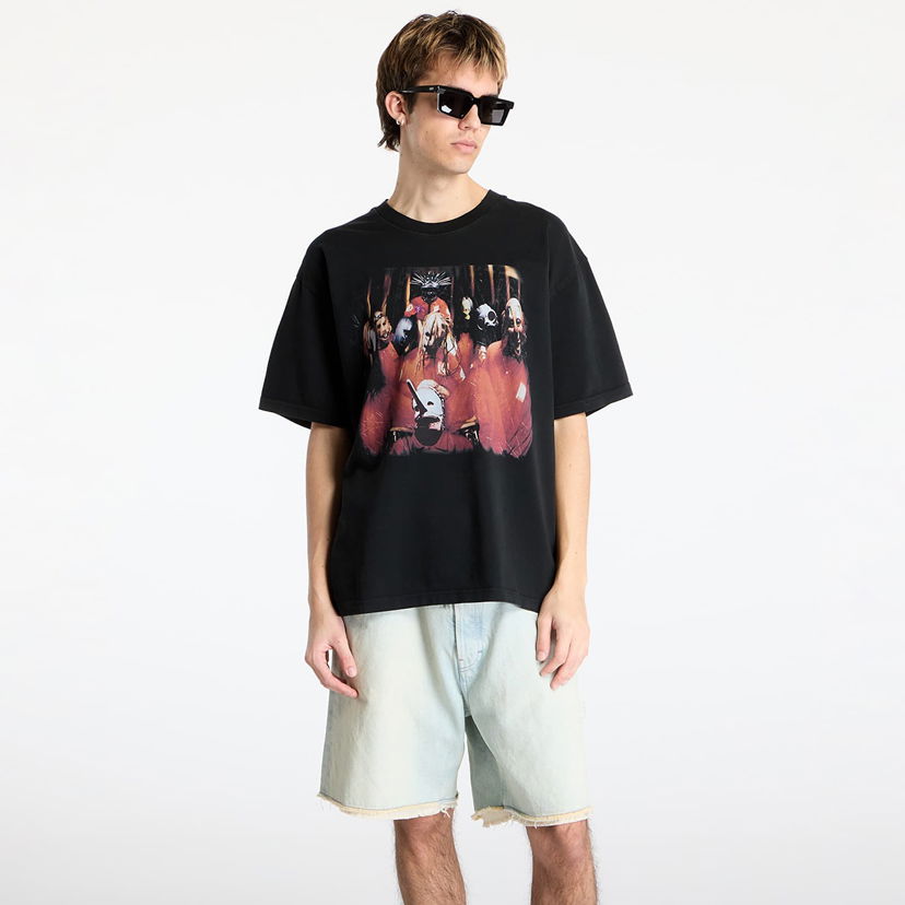 T-shirt Pleasures PLEASURES x Slipknot Self Titled Heavyweight T-Shirt Sort | P25SK006 BLACK