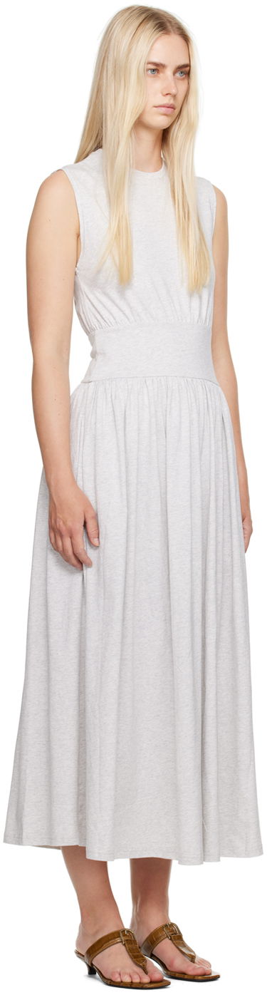 Kjole TOTEME Totême Tee Midi Dress Grå | 242-WRD1783-FB0245, 1