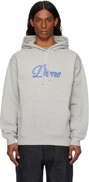 Sweatshirt Dime Cursive Logo Hoodie Grå | DIME2SP2544GRY, 0