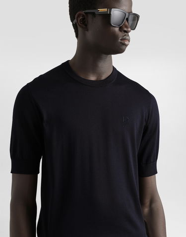 Sweater Dolce & Gabbana Dolce & Gabbana Silk Round-Neck Sweater with DG Embroidery Sort | GXX03ZJBSK3B1622, 3