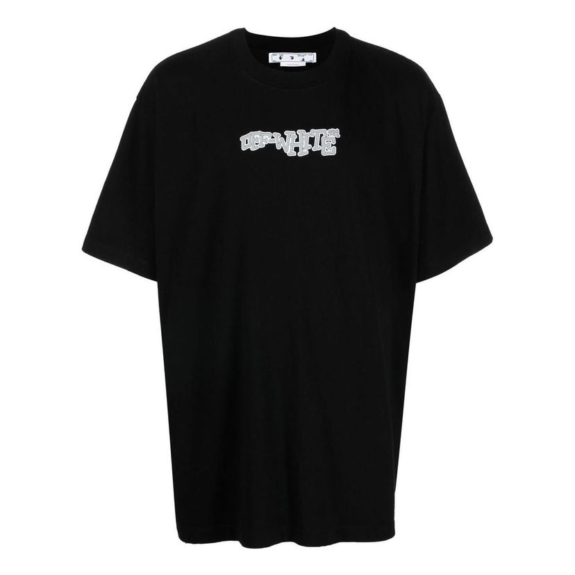 T-shirt Off-White Off-White Logo Print T-Shirt Sort | OMAA038F22JER0031001