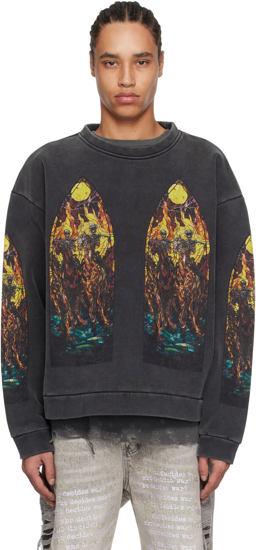 Sweater Who Decides War Who Decides War Anvil Crewneck Sweater Sort | 1110010030SS25