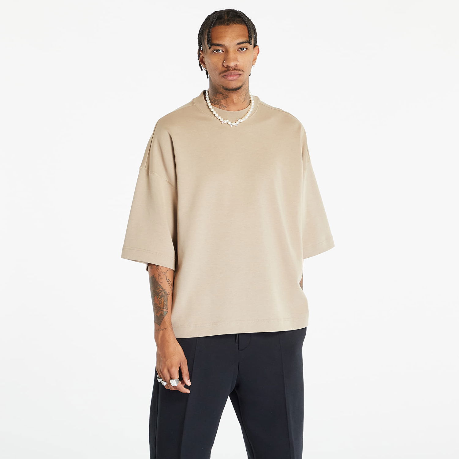 T-shirt Nike Sportswear Tech Fleece Short Beige | FB8165-247, 0