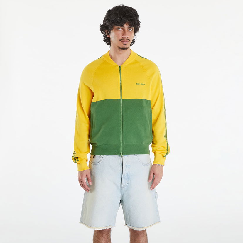 Sweatshirt adidas Originals Wales Bonner x Knit Sweatshirt Bold Gold/ Crew Green Gul | IW1174