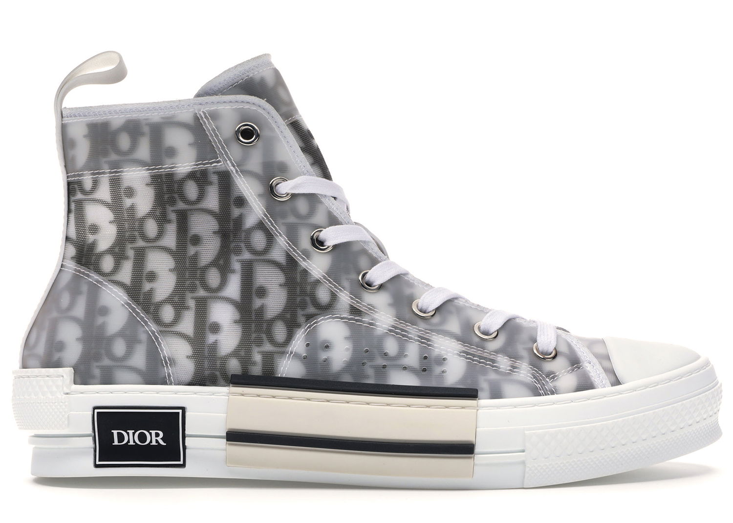 Sneakers og sko Dior High Top Logo Oblique Hvid | 3SH118YJP_H069 / 3SH118YJPT00480H069, 0