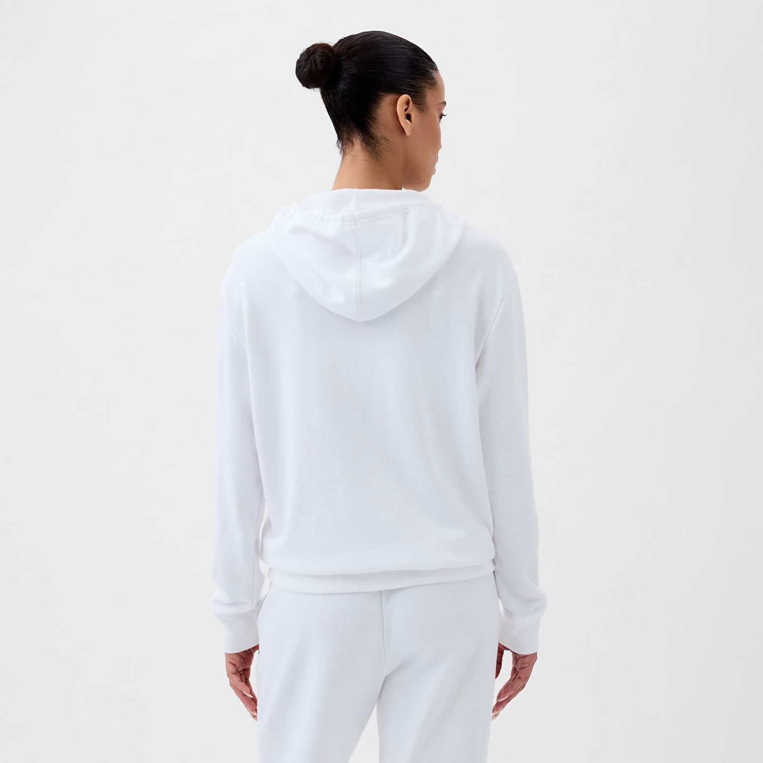 Sweatshirt GAP Pullover Logo Hoodie Optic White V6 Hvid | 870537-01, 1