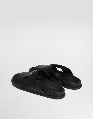 Tilbehør Dolce & Gabbana Dolce & Gabbana Calfskin Slides Sort | A80506A9Q6780999, 2