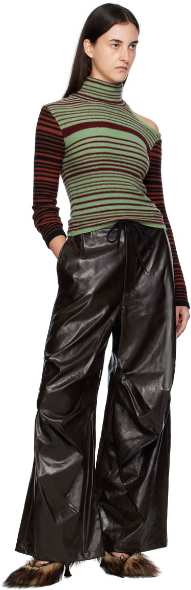 Sweater Andersson Bell Andersson Bell Elodie Multi Stripe Cut-Out Turtleneck Grøn | atb1356w, 3