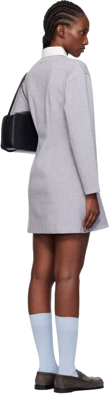 Kjole JW Anderson JW Anderson Long Sleeve Polo Midi Dress Grå | JD0047-PG1845, 2