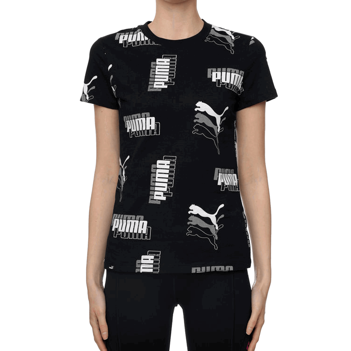 T-shirt Puma Power All-Over Print Short Sleeve T-Shirt Sort | 847117-01, 0
