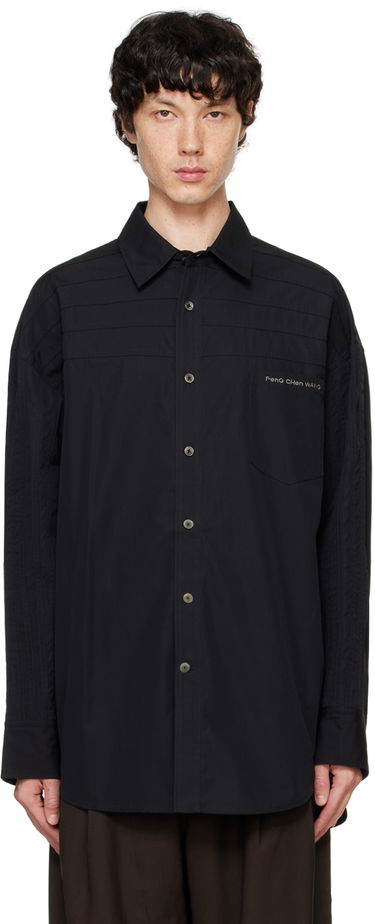 Skjorte Feng Chen Wang Feng Chen Wang Pleated Shirt Sort | FUF18SR04B, 0