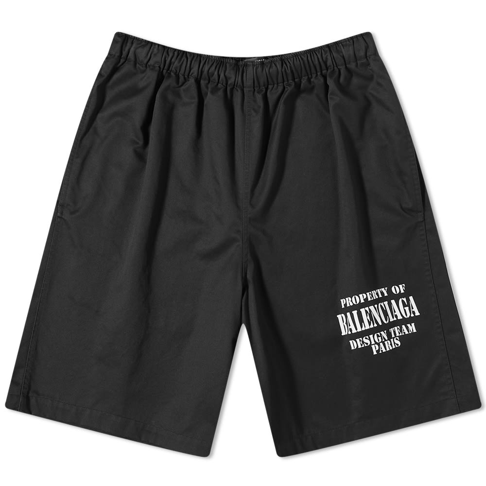 Shorts Balenciaga Property Of Logo Short Black Sort | 704718-TKP24-1000, 0