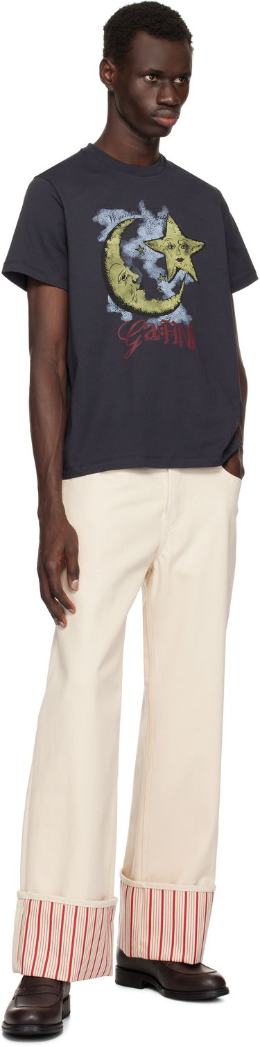 T-shirt GANNI Relaxed Graphic T-Shirt L Sort | T4058-252, 4