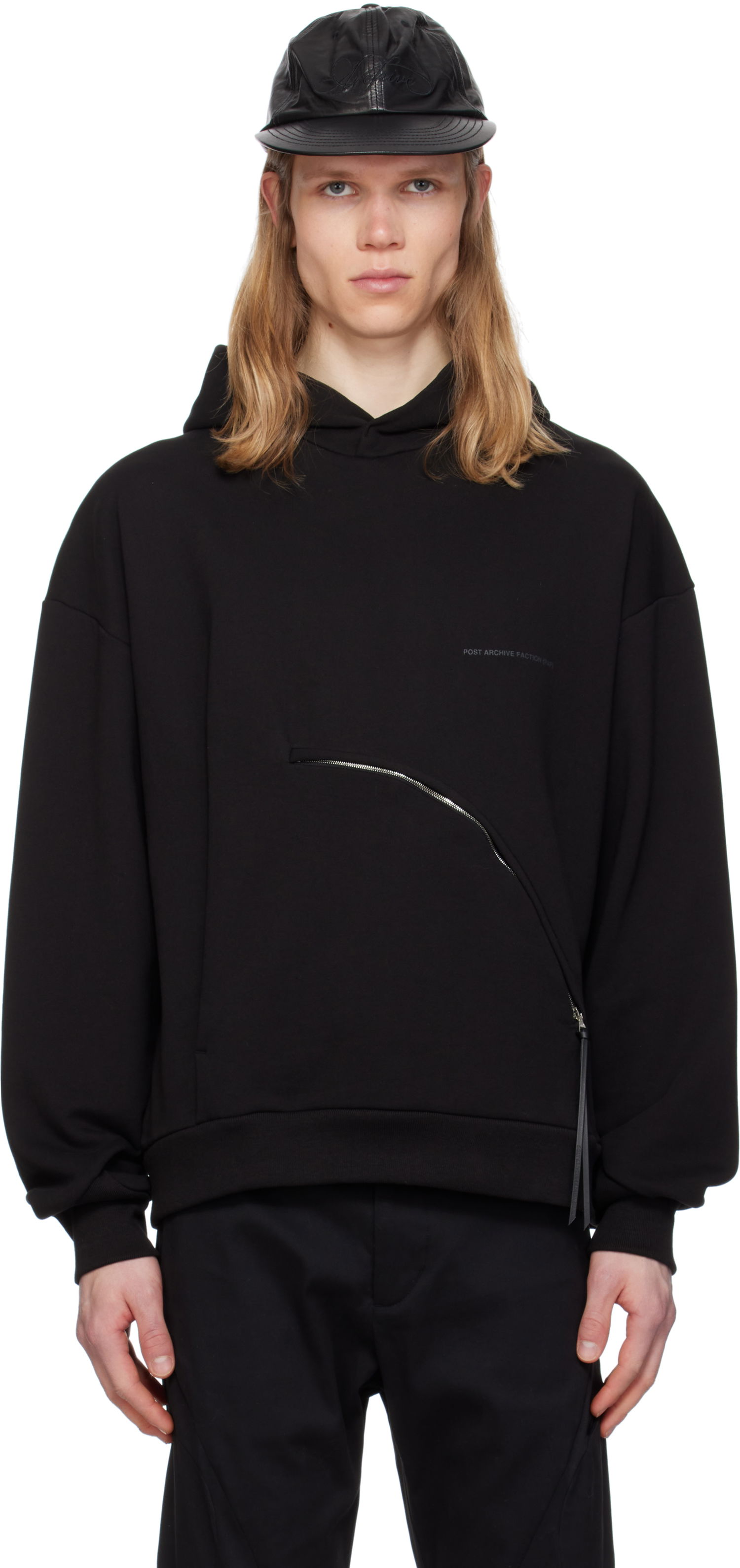 Sweatshirt Post Archive Faction (PAF) 8.0 Center Hoodie Sort | 8.0 THC-B, 0
