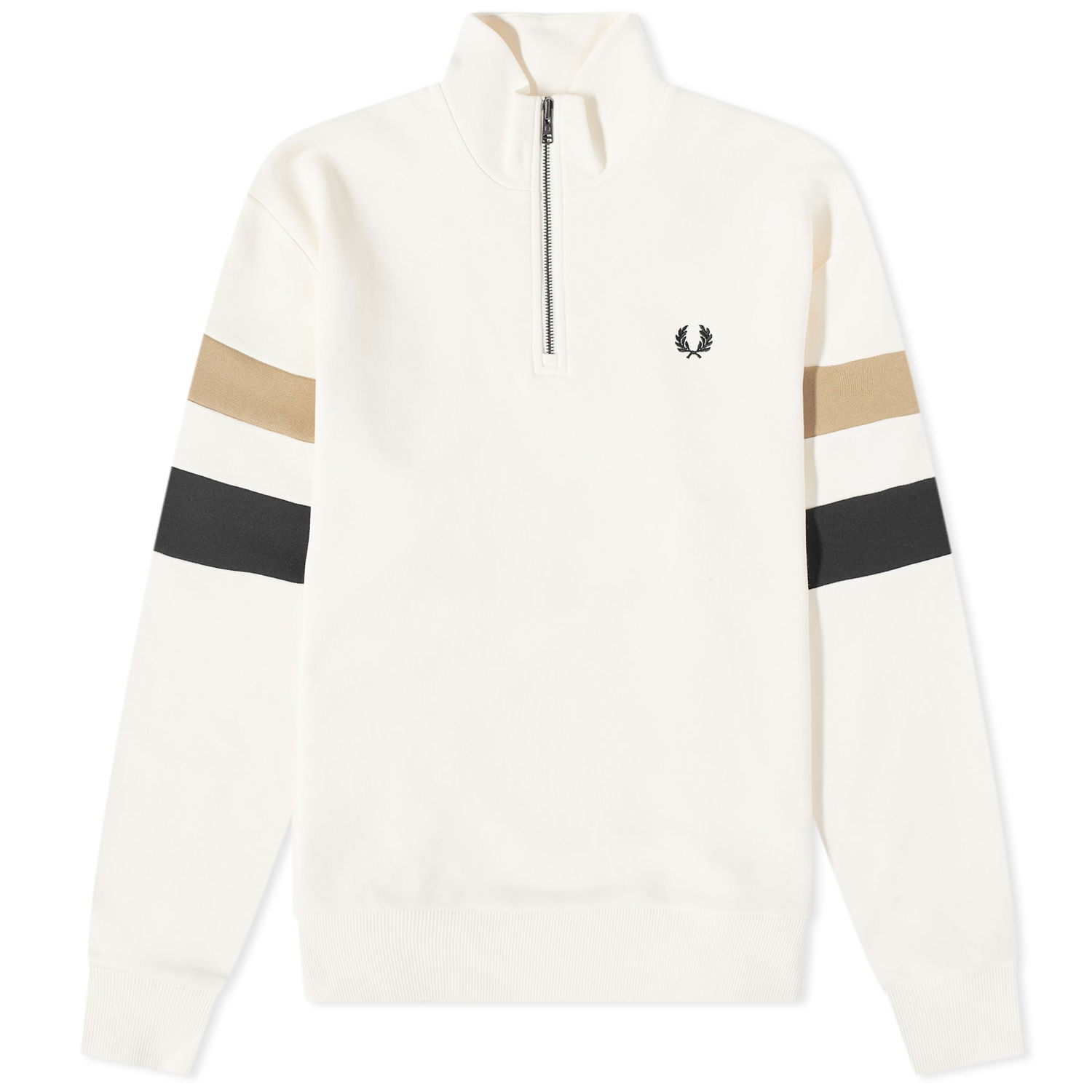 Sweater Fred Perry Tipped Sleeve Sweatshirt Hvid | M5545-R96, 0