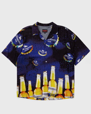 Skjorte Pleasures Pleasures Cerveza Camp Shirt Blå | P25SU001-BLUE, 0