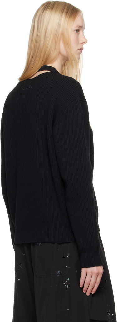 Sweater Maison Margiela MM6 Maison Margiela Numeric Knit Sweater Sort | SH2HL0022 M13124, 2