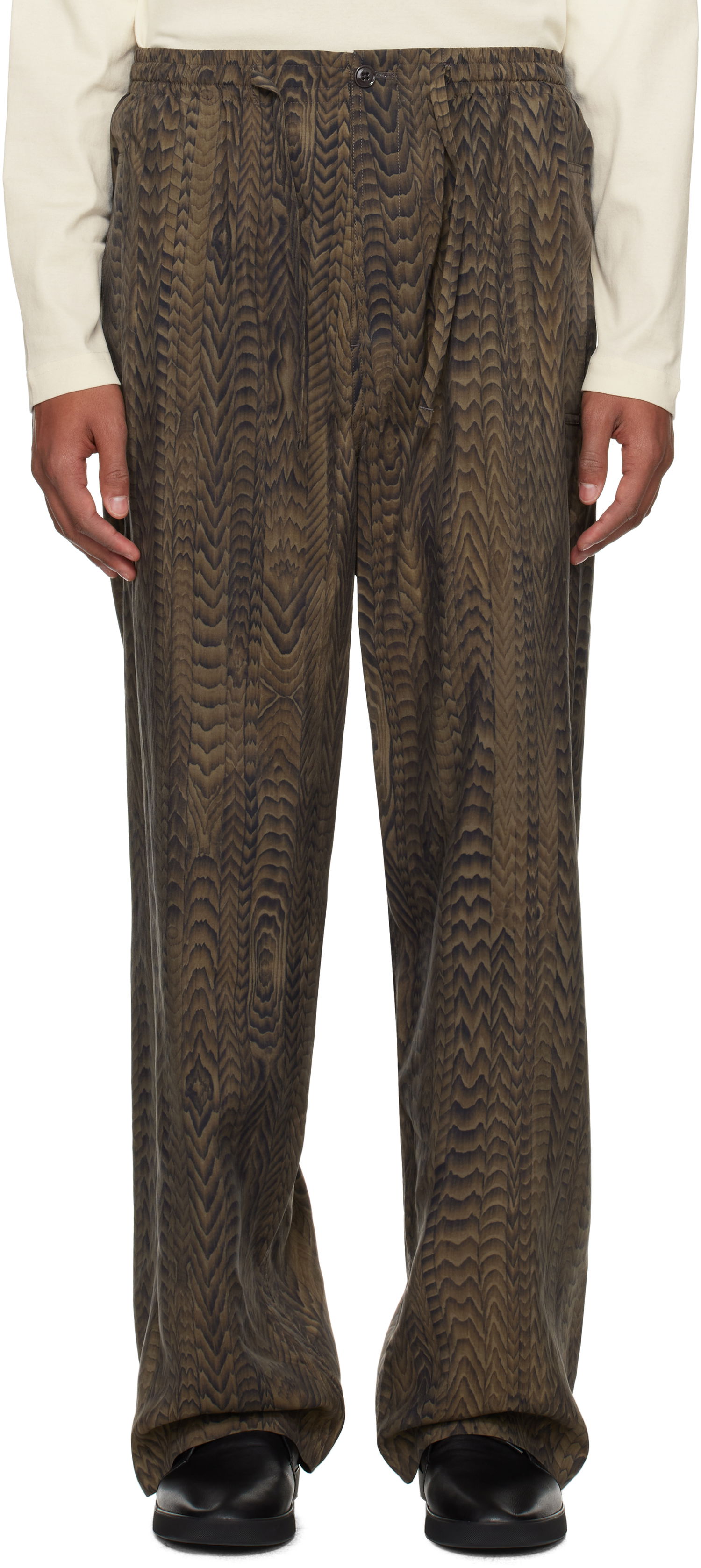 Bukser LEMAIRE Printed Pyjama Pants Grøn | PA1160 LF1323, 0