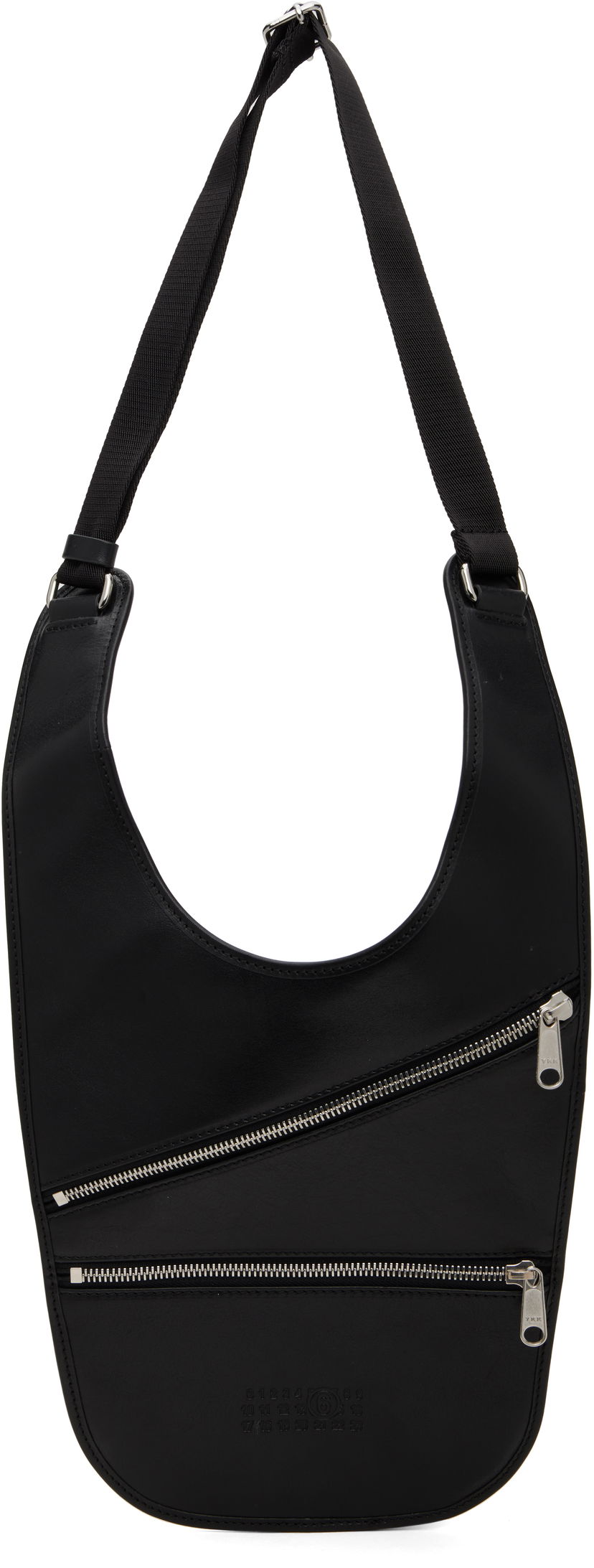 Taljetaske Maison Margiela MM6 Maison Margiela Flat Saddle Mini Bag Sort | SB5WG0026 P7253