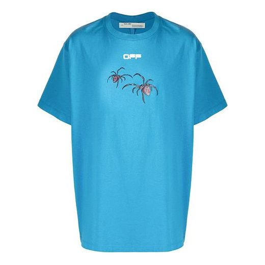 T-shirt Off-White Arachno Arrow Print Loose Fit T-Shirt Blå | OMAA038S201850013088, 0