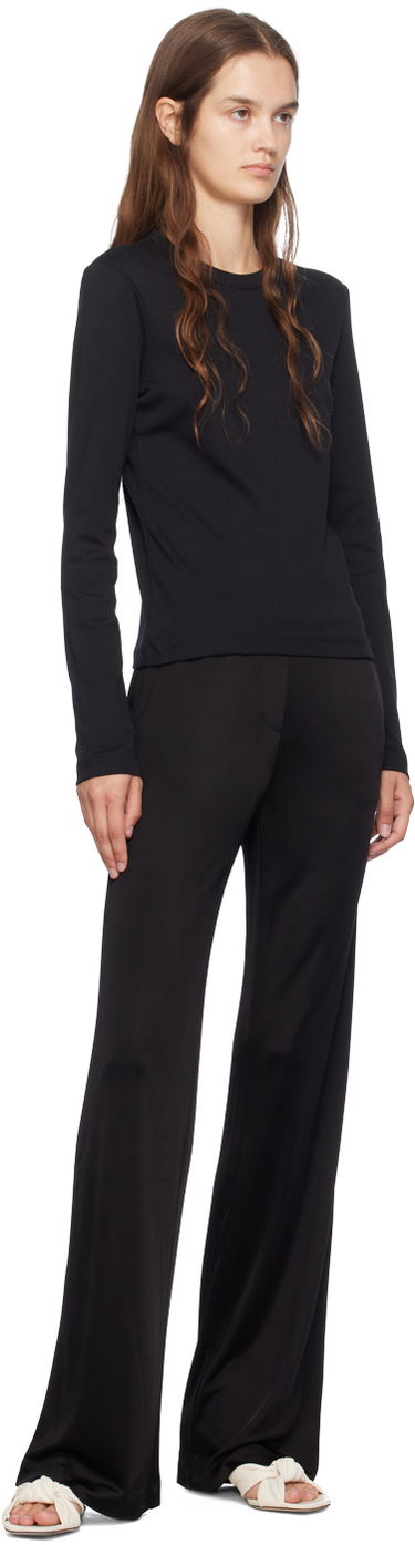 T-shirt Helmut Lang Slim Long Sleeve T-Shirt Sort | O06HW507, 4