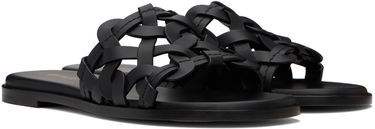 Sneakers og sko Gianvito Rossi Amalfi Woven Leather Sandals Sort | G15970-05CUO-CLN, 3
