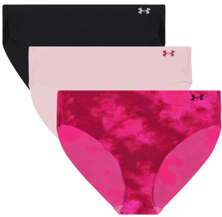 Trusser Under Armour Under Armour Pure Stretch No Show Bikini Underwear - 3 Pack Lyserød | 1383898-622, 0