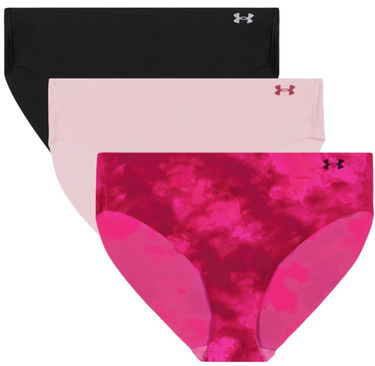Trusser Under Armour Under Armour Pure Stretch No Show Bikini Underwear - 3 Pack Lyserød | 1383898-622, 0