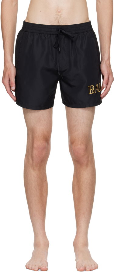 Badetøj Balmain Balmain Logo Swim Shorts Sort | BWB641590, 0