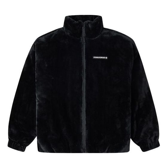 Bomberjakke Converse Loose Stand Collar Stay Warm Logo Jacket Sort | 10023526-A01, 0