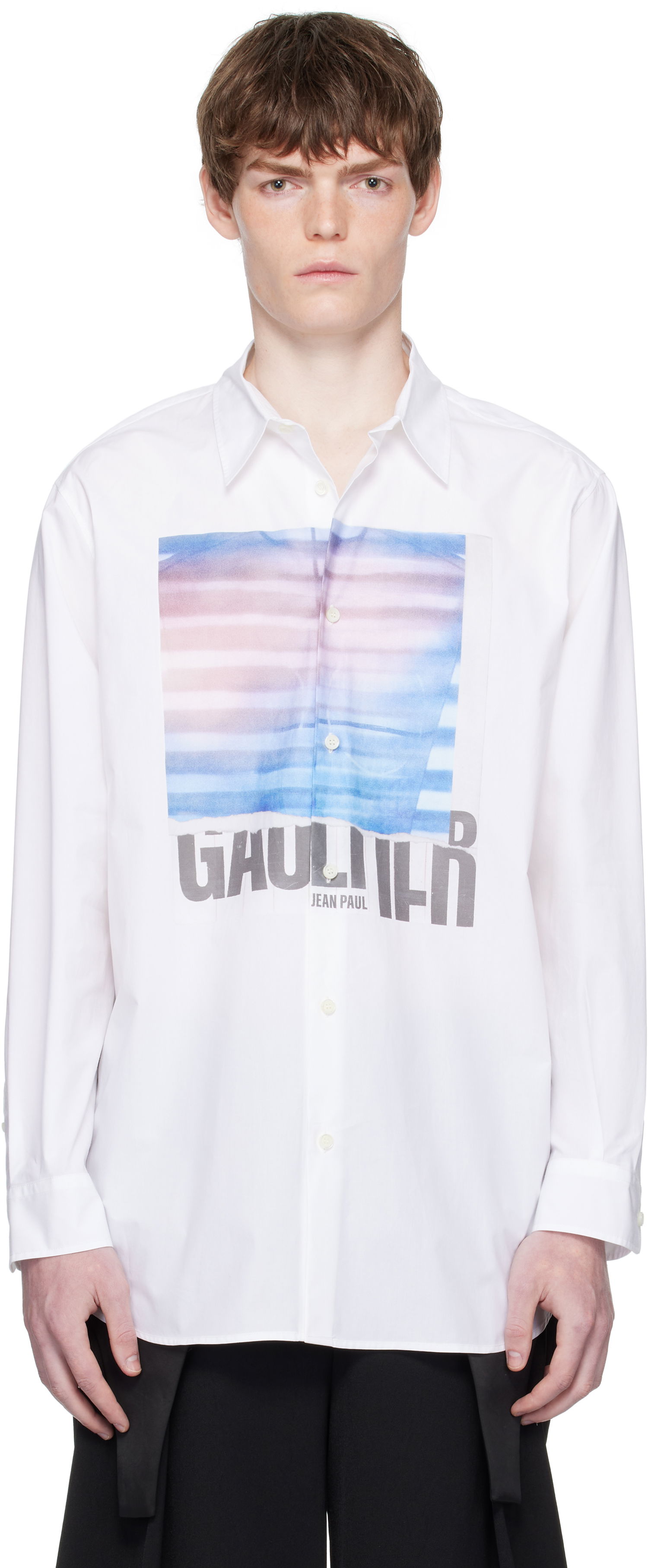 Skjorte Jean Paul Gaultier Jean Paul Gaultier Oversized Air Shirt Hvid | 25/03-U-ST030-W013P-015634, 0
