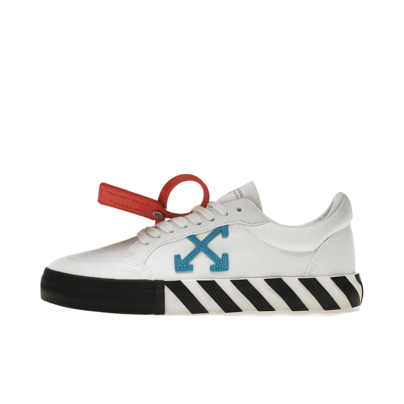 Sneakers og sko Off-White Vulcanized Low White Teal Canvas Hvid | OMIA085S23FAB0010145