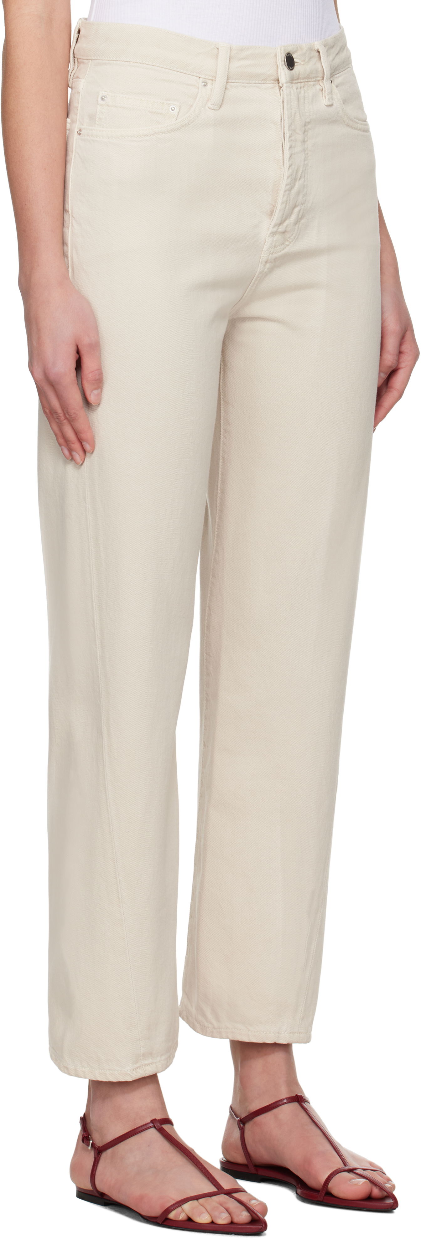 Jeans TOTEME TOTEME Twisted Seam Jeans Beige | 251-WRB911-FB0083, 1