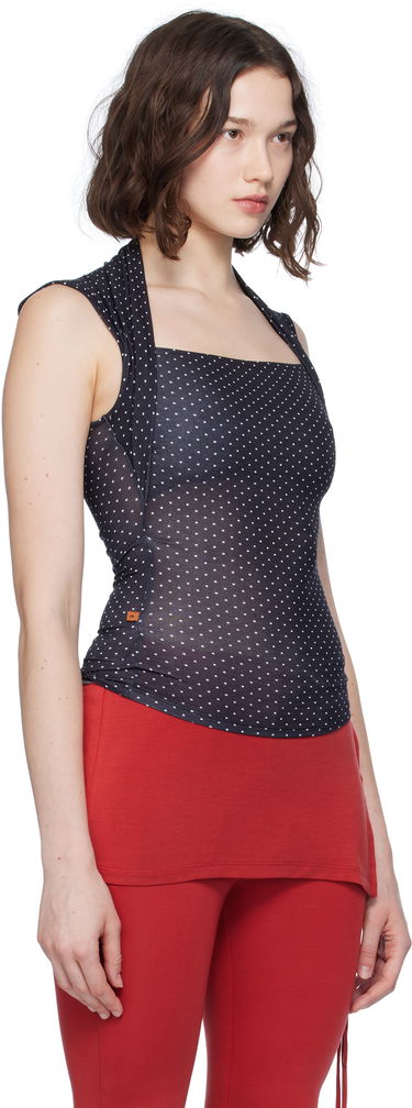 Tanktop Miaou Miaou Lara Polka Dot Square Neck Top Sort | 7190TJBBWP, 1