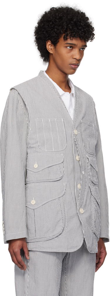 Vest Engineered Garments Engineered Garments Hunting Vest Beige | 25S1D079, 4