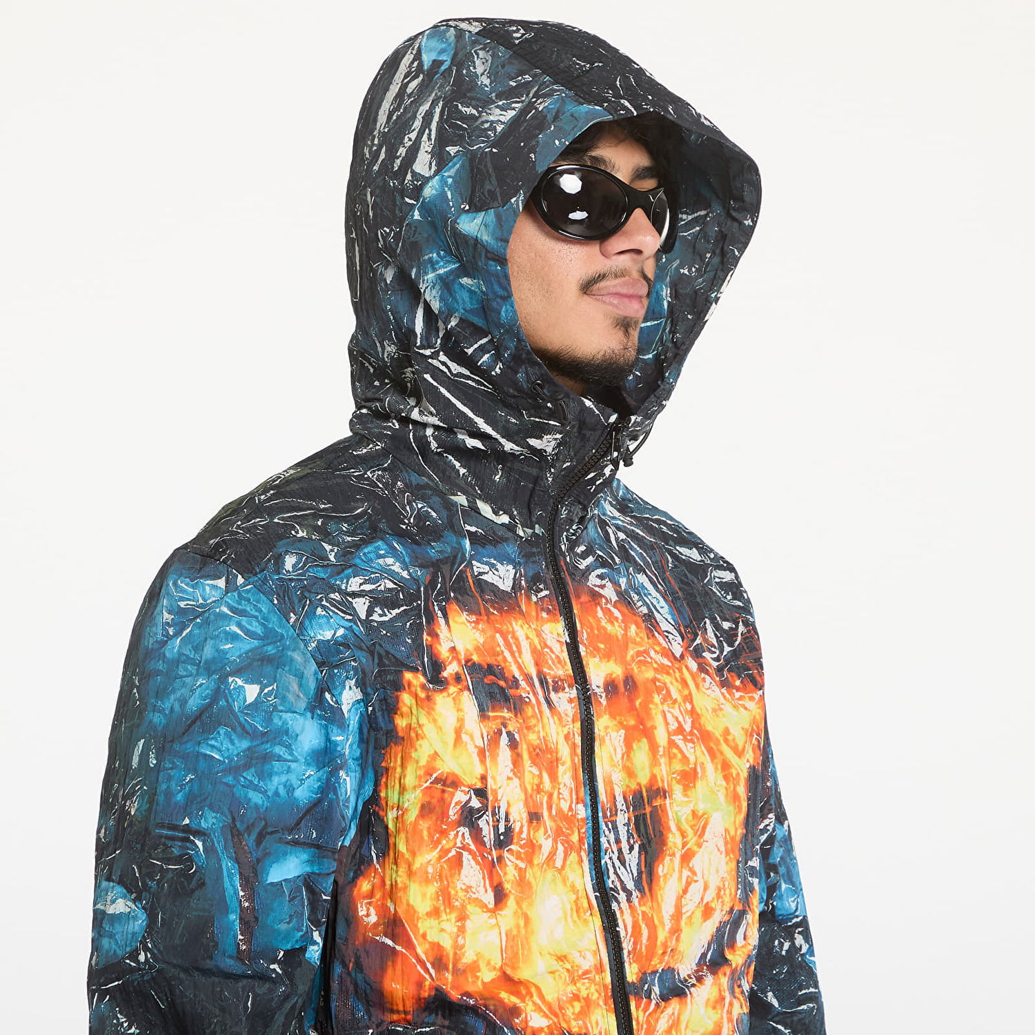 Vindjakke Diesel Poster Print Hooded Jacket Flerfarvet | A15614-0HPAH-9XX, 1