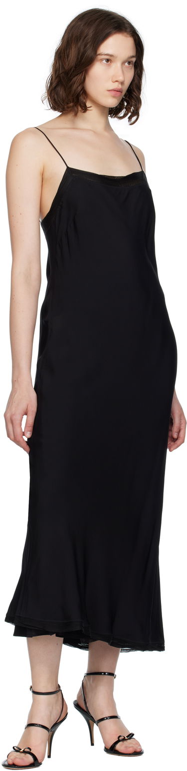 Kjole TOTEME TOTEME Satin Slip Midi Dress Sort | 252-WRD0186-FB0418, 3