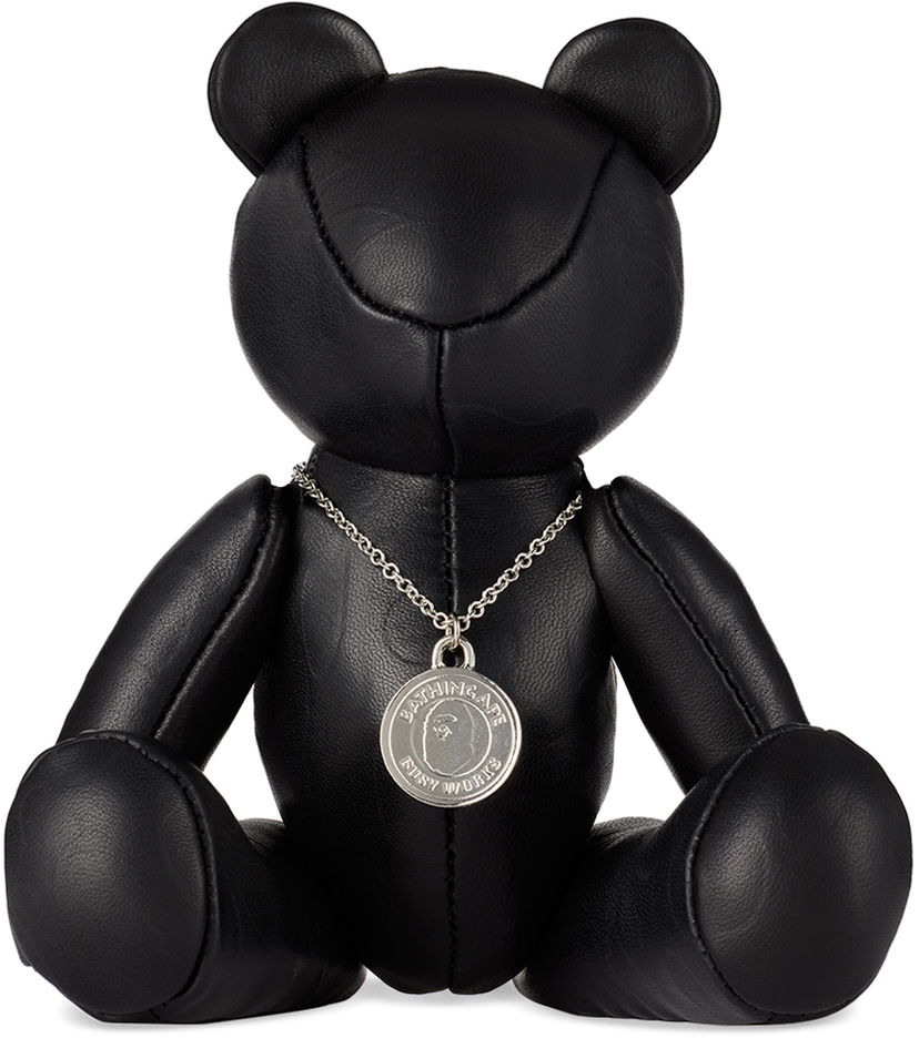 Flexstyle BAPE BAPE Black Solid Camo Leather Bear Plush Toy Sort | 001FGK301002M