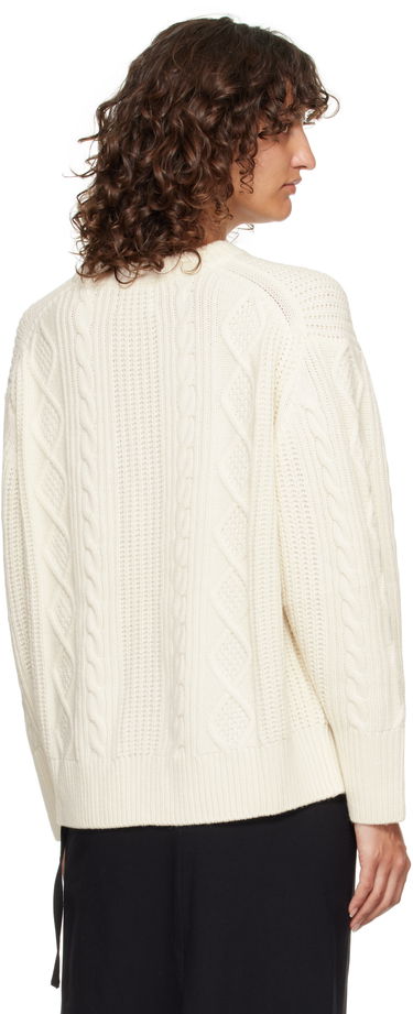 Sweater Loulou de Saison Loulou de Saison Silva Cable Knit Sweater Hvid | SILVA, 2