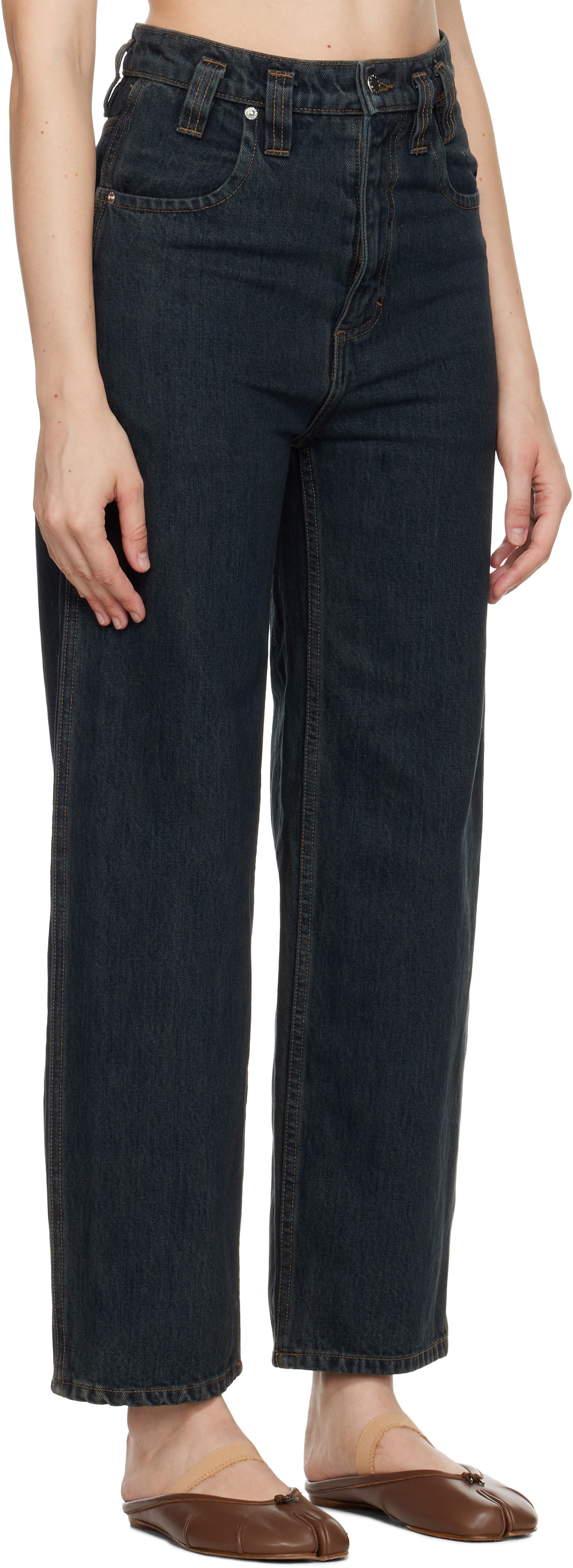 Jeans Eckhaus Latta Eckhaus Latta Baggy Jeans Blå | 555-EL-PF25-C -, 1
