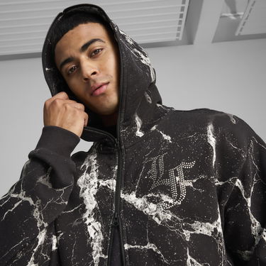Sweatshirt Puma Hoops x Lafrancé Written in Chrome Full-Zip Hoodie Sort | 630776_01, 1
